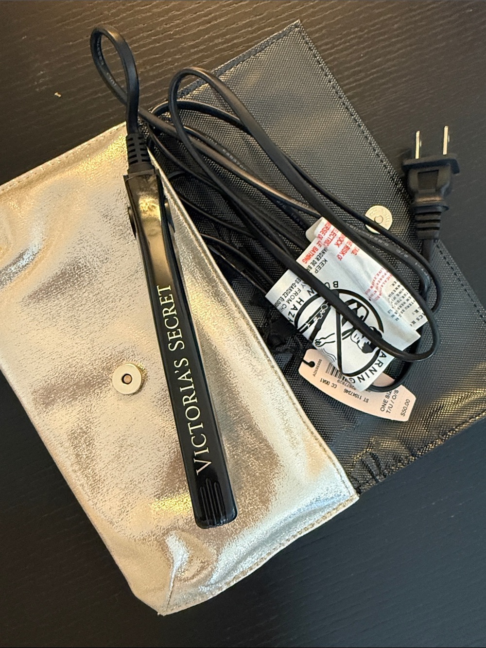 Victoria's Secret Flat Hair Iron with Gold Clutch